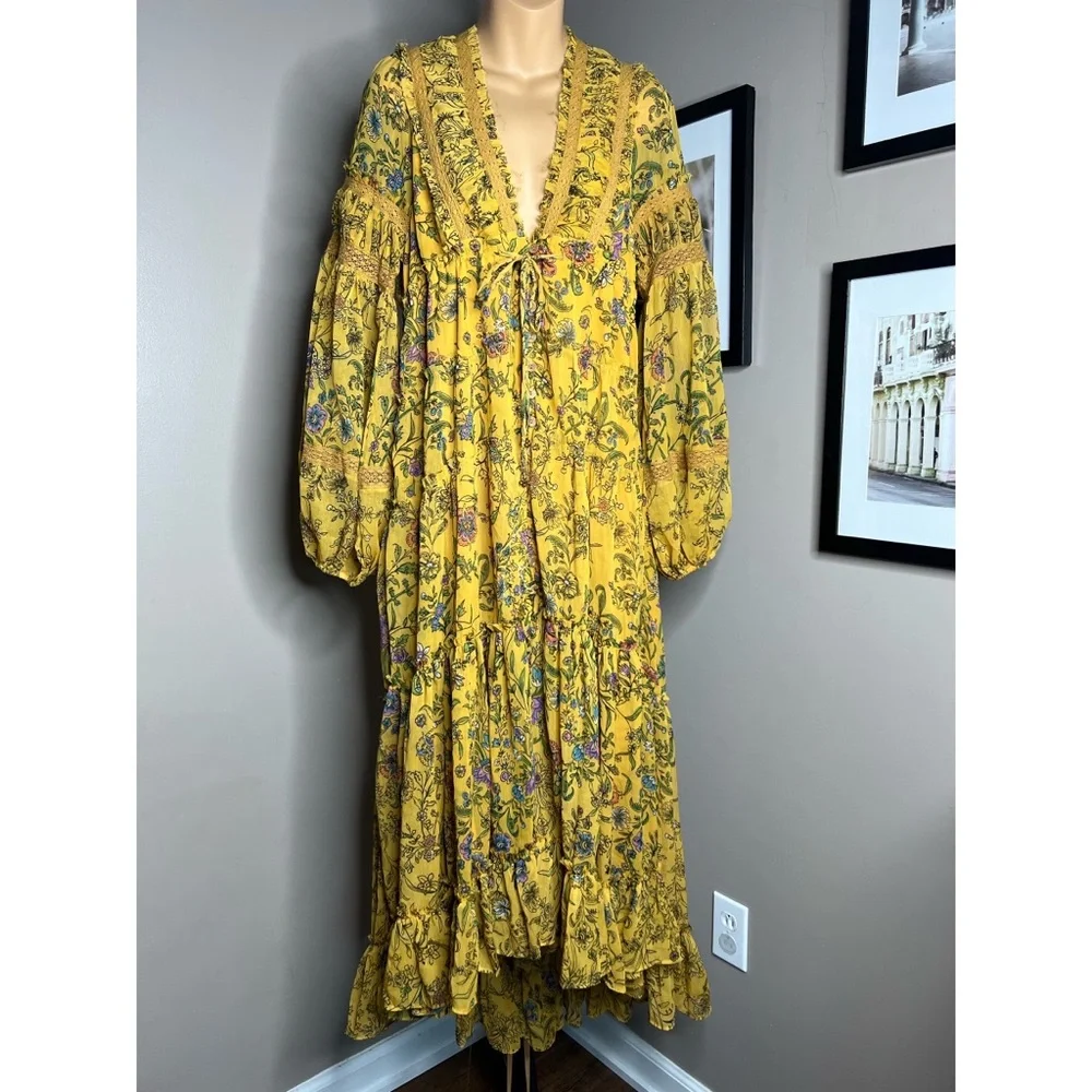 Free People Cassis Printed Chiffon Dress - Picture 8 of 10